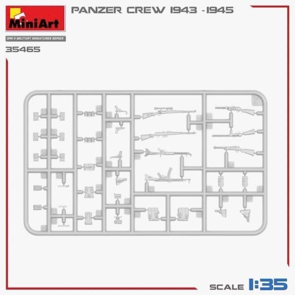 MiniArt	35465	Panzer Crew (1943-1945)	1/35, Verzenden, Nieuw, 1:35 tot 1:50