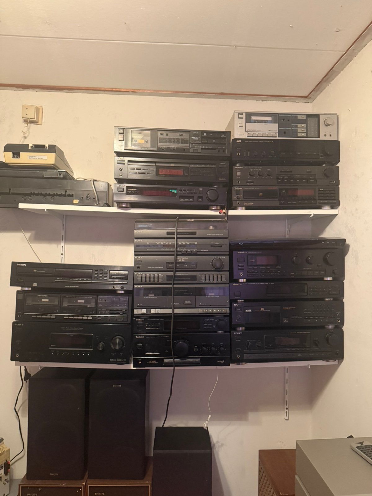 Diverse audio componenten sony technics jvc, Ophalen of Verzenden, Zo goed als nieuw, Cassettedeck, Sony