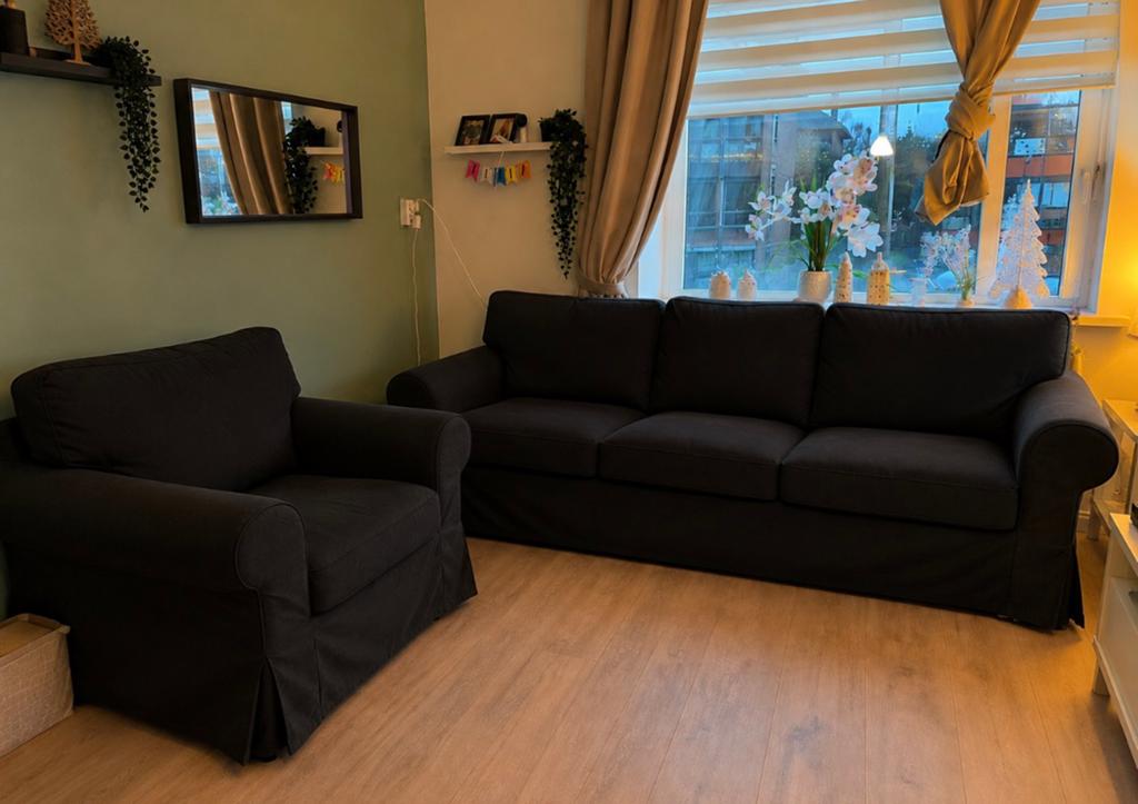 Ektrop hoes 3 persoons en één fauteuil, Ophalen of Verzenden, Zo goed als nieuw, 75 tot 100 cm