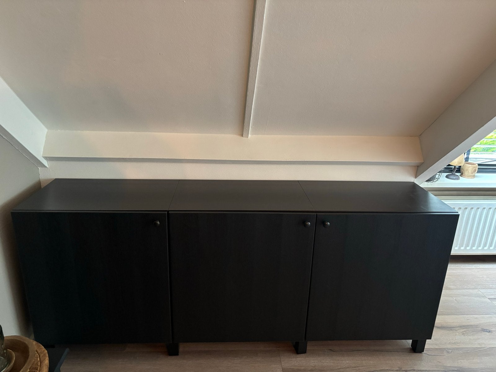 Ikea dressoir zwart 180x42x74 cm, Ophalen, Gebruikt, 150 tot 200 cm, 25 tot 50 cm