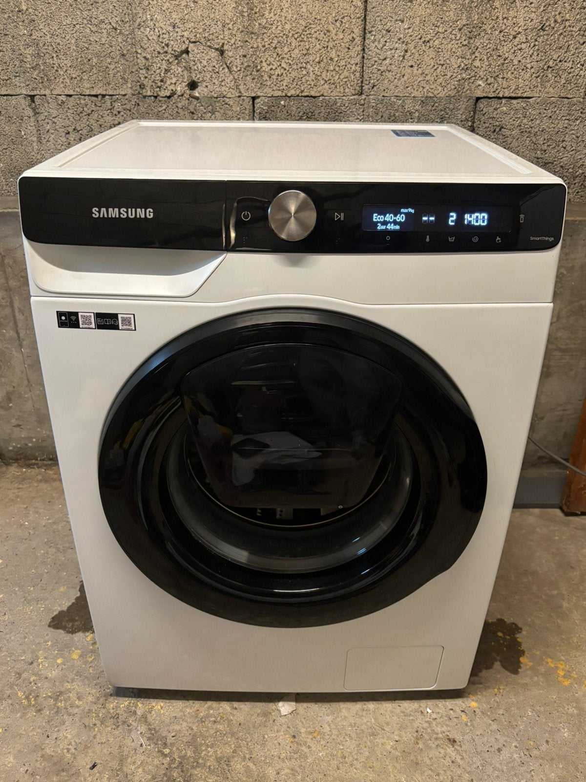 Samsung Addwash 9kg wasmachine 2 jaar oud, Ophalen, Zo goed als nieuw, 85 tot 90 cm, 1200 tot 1600 toeren