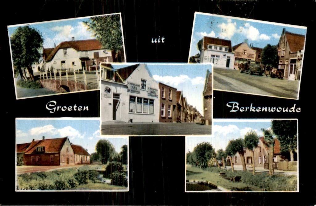 Berkenwoude - Groeten - Dorpgezichten, Verzamelen, Ophalen of Verzenden, 1960 tot 1980, Gelopen, Zuid-Holland