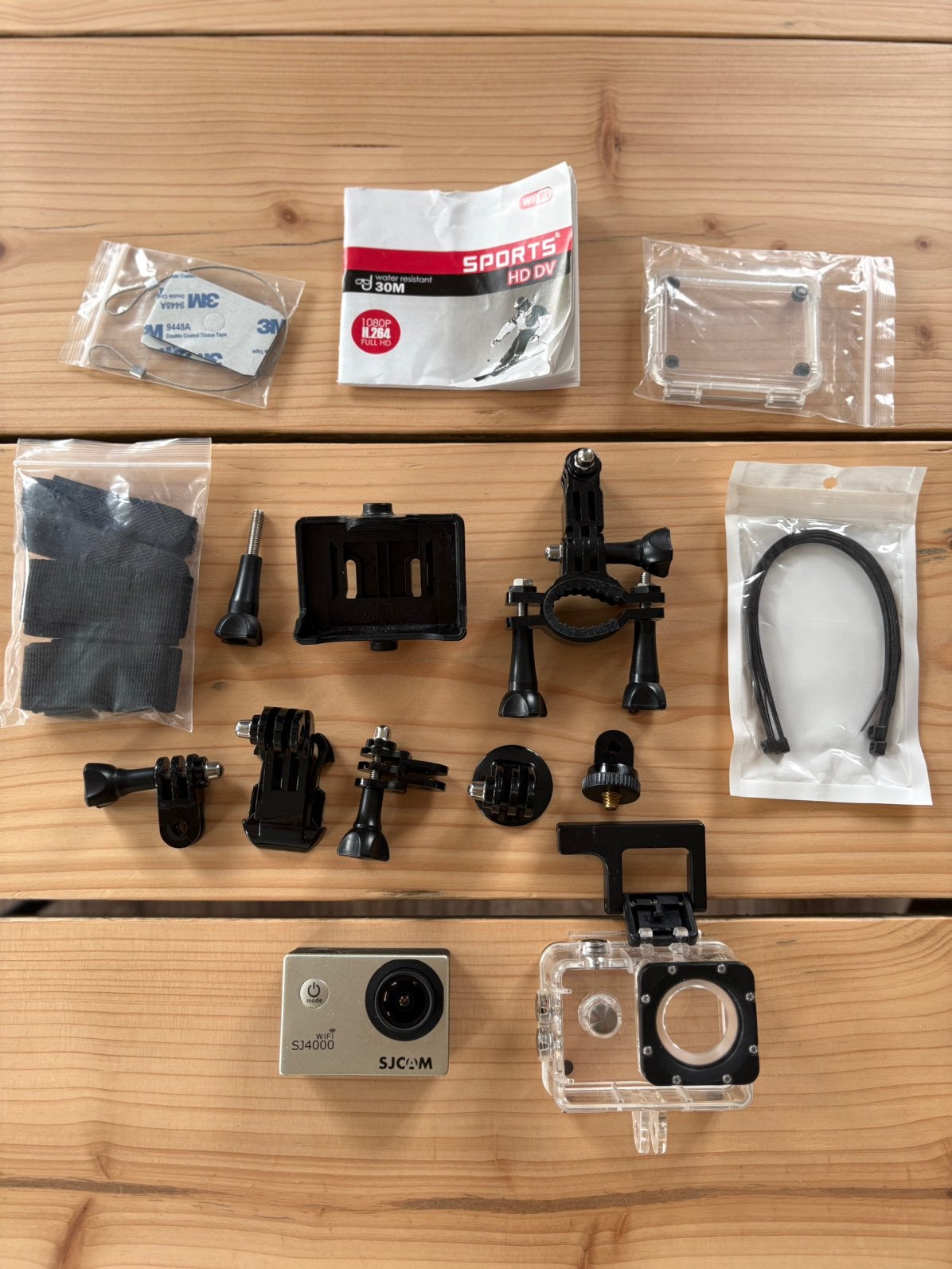 SJ4000 actiecamera met waterdichte hoes, Ophalen of Verzenden, Gebruikt, Overige merken