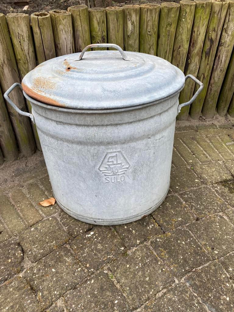 Grote zinken sulo 40 ketel / ton, Antiek en Kunst, Curiosa en Brocante, Ophalen