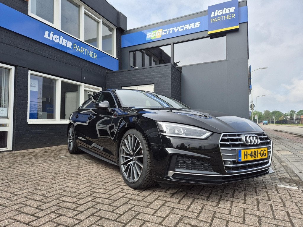 Audi A5 Sportback 35 TFSI Sport S-line edition, Auto's, Gebruikt, 4 cilinders, Leder en Stof, Zwart