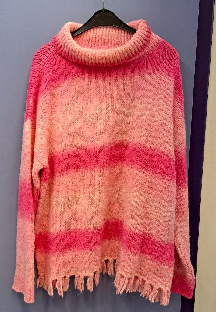 Grace knal roze dip dye én mega oversized trui M-L art 49737, Grace, ., Maat 42/44 (L), Ophalen of Verzenden