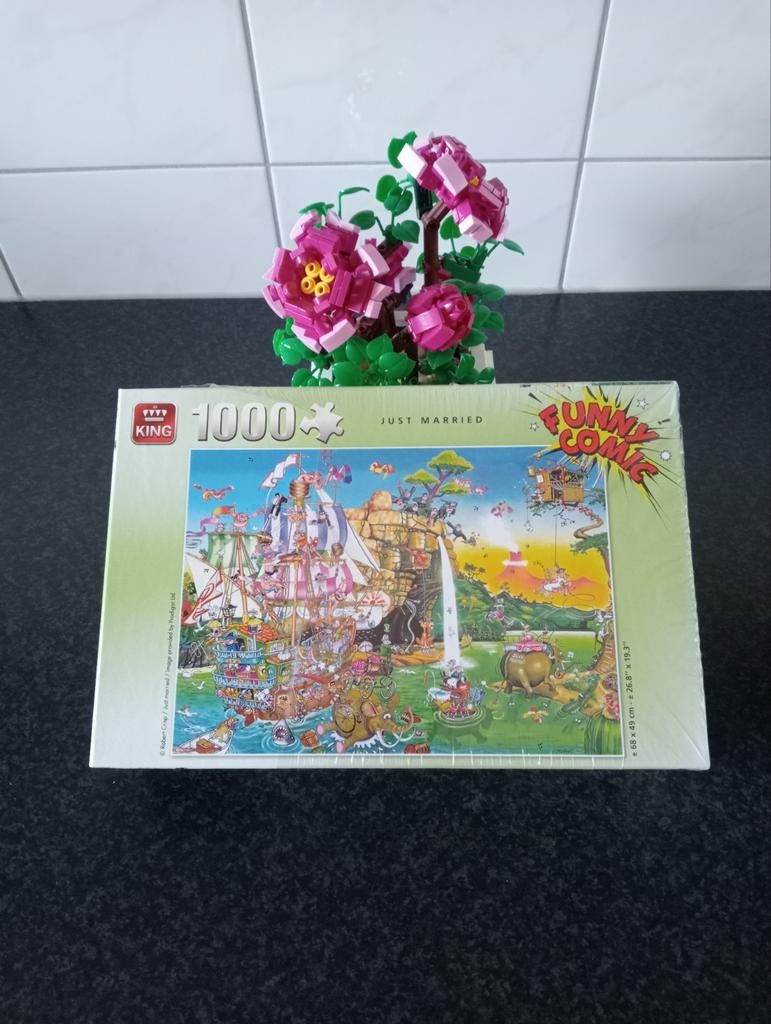 King Puzzel  " Just Married" Nieuw., Ophalen of Verzenden, 500 t/m 1500 stukjes, Nieuw, Legpuzzel