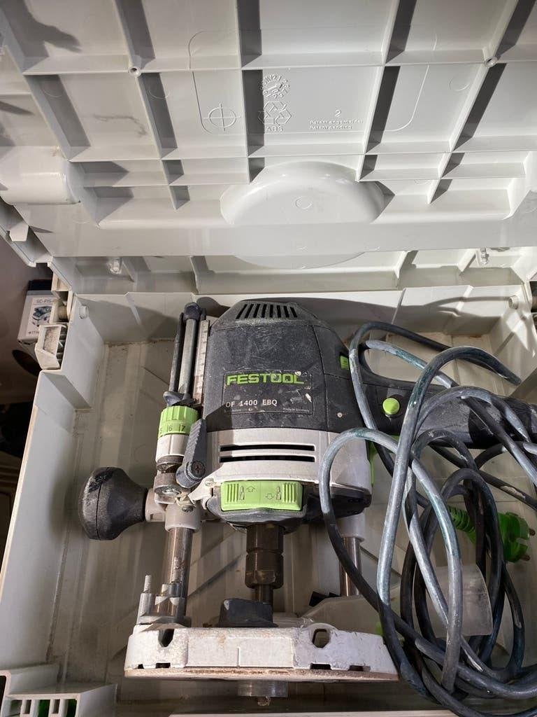Festool OF 1400 EBQ bovenfrees zonder accessoires., Ophalen of Verzenden, Gebruikt, Elektrisch, Bovenfrees