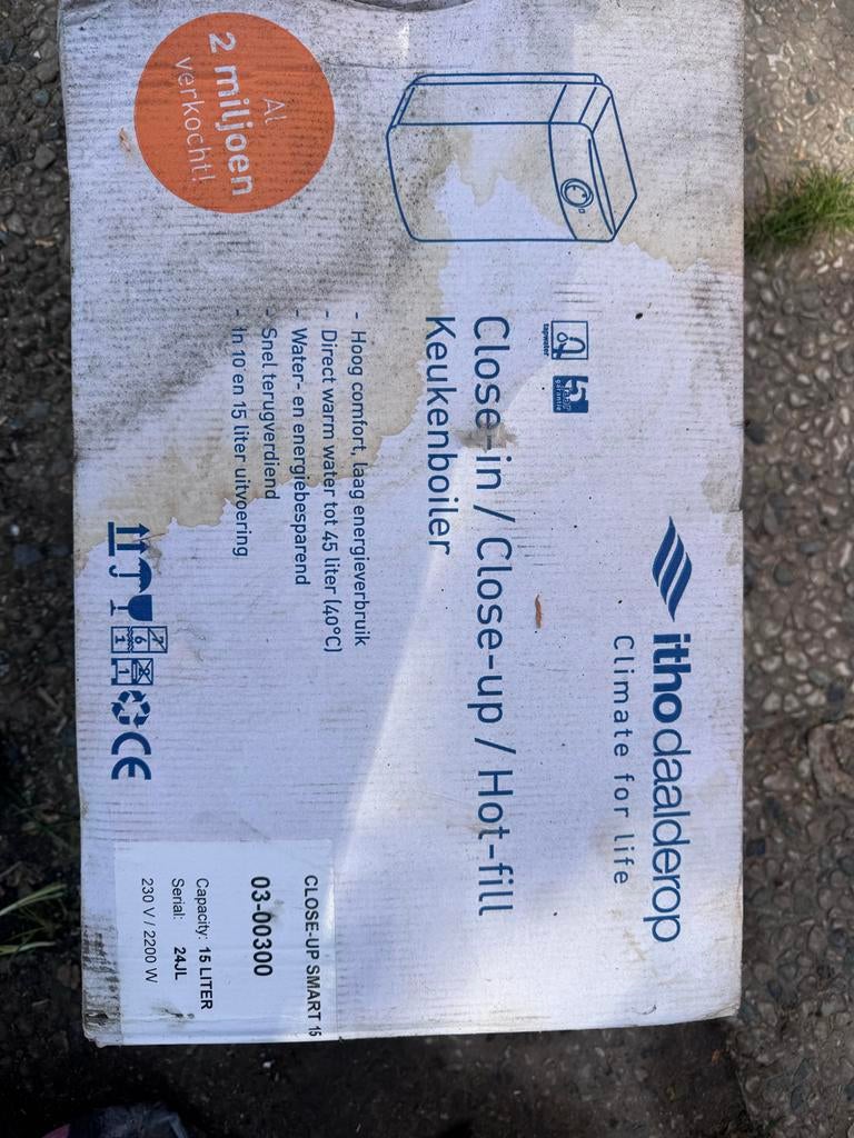Itho Daalderop Close-up Smart 15 Keukenboiler, Doe-het-zelf en Verbouw, Ophalen of Verzenden, Zo goed als nieuw