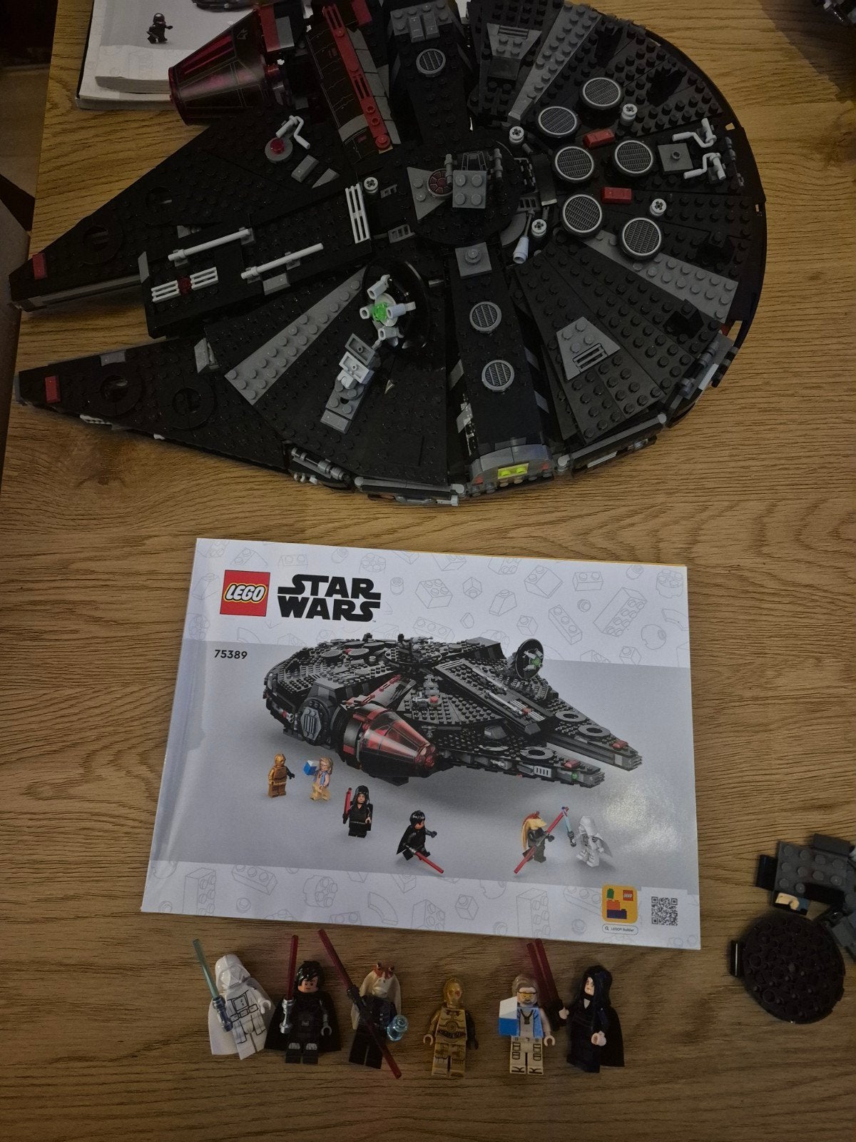 LEGO Star Wars 75389 - De Zwarte Millennium Falcon, Gebruikt, Star Wars, Lego, Ophalen of Verzenden
