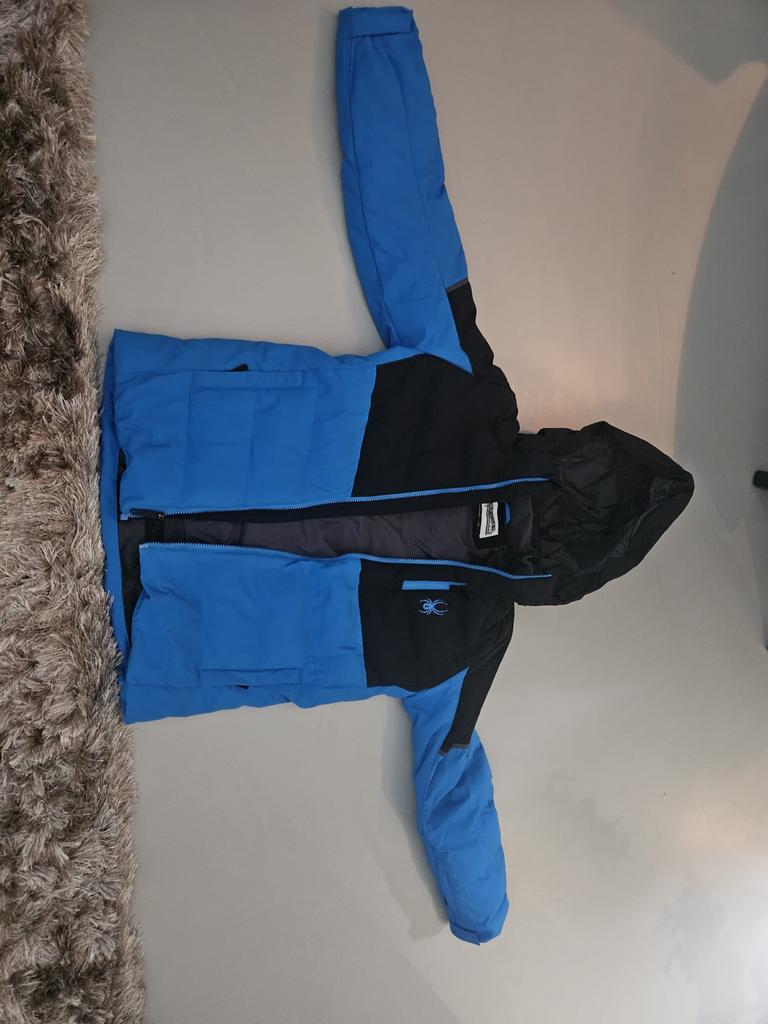Spyder ski-jas/winterjas - Blauw/Zwart, Kleding | Dames, Wintersportkleding, Ophalen, Zo goed als nieuw, Maat 38/40 (M), Jack