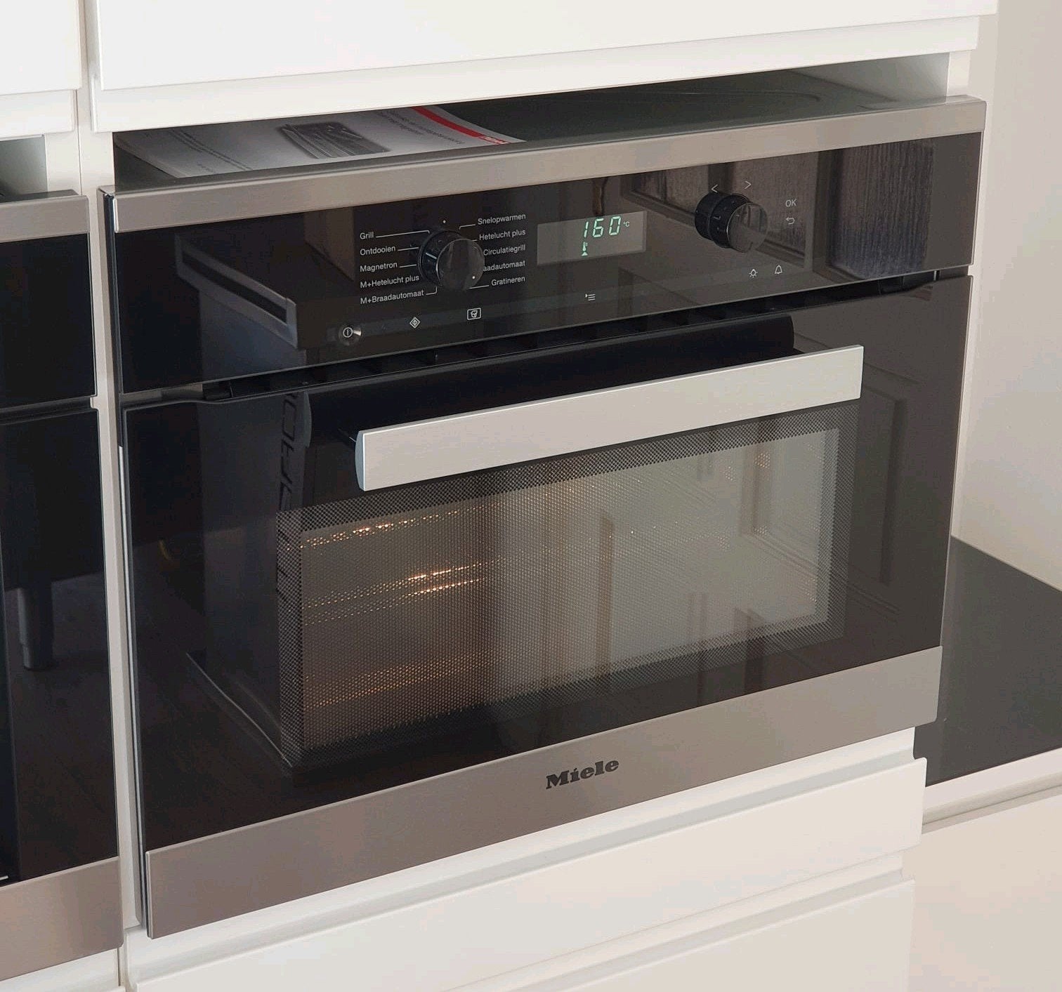 Luxe Miele H 6200 BM combi magnetron ( met bijpassende oven), Ophalen, Combimagnetron, Zo goed als nieuw, Inbouw