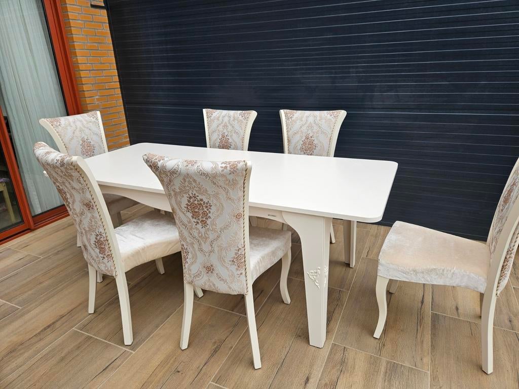 Istikbal eettafel met 6 stoelen, Ophalen, Modern, Klassiek, Gebruikt, Overige materialen
