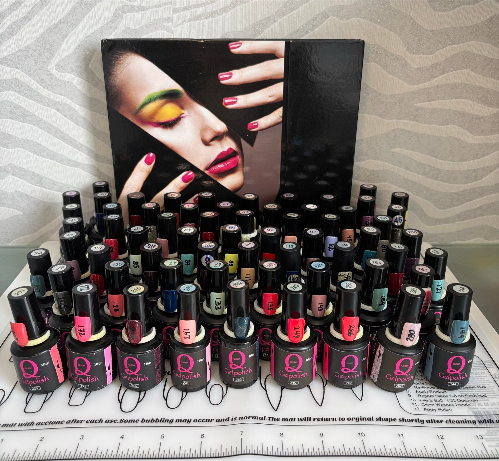 Quida Gelpolish Set - 63 Stuks Nagellak Collectie, Overige kleuren, Ophalen of Verzenden, Zo goed als nieuw, Handen en Nagels