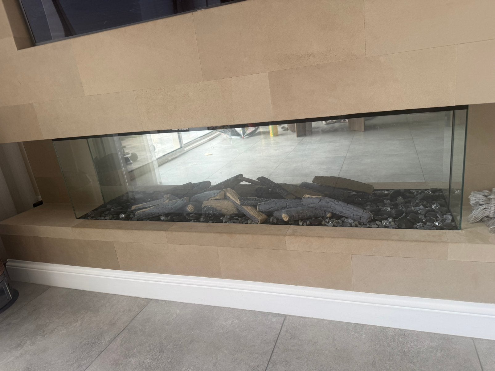 Modern Fires Triple FX 165 XL – inbouwhaard  (164 cm), Ophalen of Verzenden, Zo goed als nieuw, Vrijstaande haard, Elektrische haard