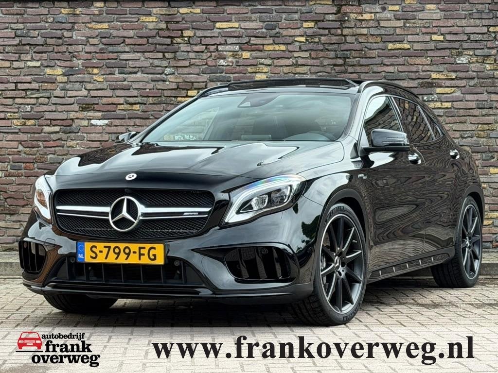 Mercedes-benz GLA-KLASSE 45 AMG 4 Matic 381 PK Pano Leer Key, Auto's, Automaat, 4 cilinders, Zwart, 14 km/l