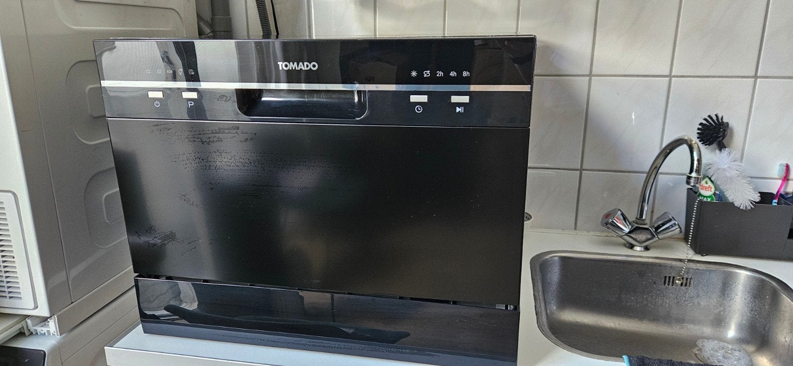 Tomado TDW5501B Tafelmodel Vaatwasser - Zo goed als nieuw, Witgoed en Apparatuur, Vaatwasmachines, Ophalen, Minder dan 85 cm, Minder dan 10 liter