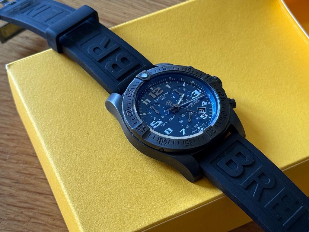 Breitling Chronospace Evo Night Mission, Sieraden, Tassen en Uiterlijk, Horloges | Heren, Ophalen, Zo goed als nieuw, Breitling
