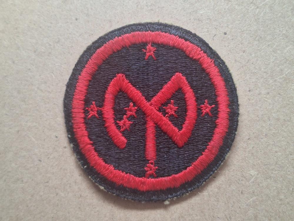 WWII US 27th Infantry Division patch greenback!, Verzenden, Amerika, Embleem of Badge