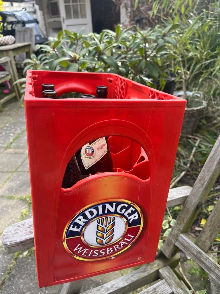 Erdinger krat - Leeg bierkrat van Erdinger Weissbräu, Ophalen, Gebruikt, Overige typen, Overige merken