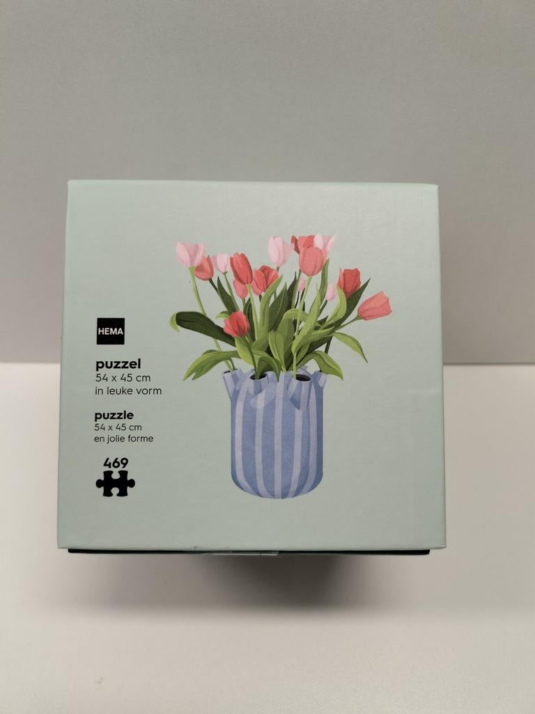 Hema Tulpen Puzzel 469 Stukjes - 54x45 cm, Ophalen of Verzenden, Minder dan 500 stukjes, Gebruikt, Legpuzzel