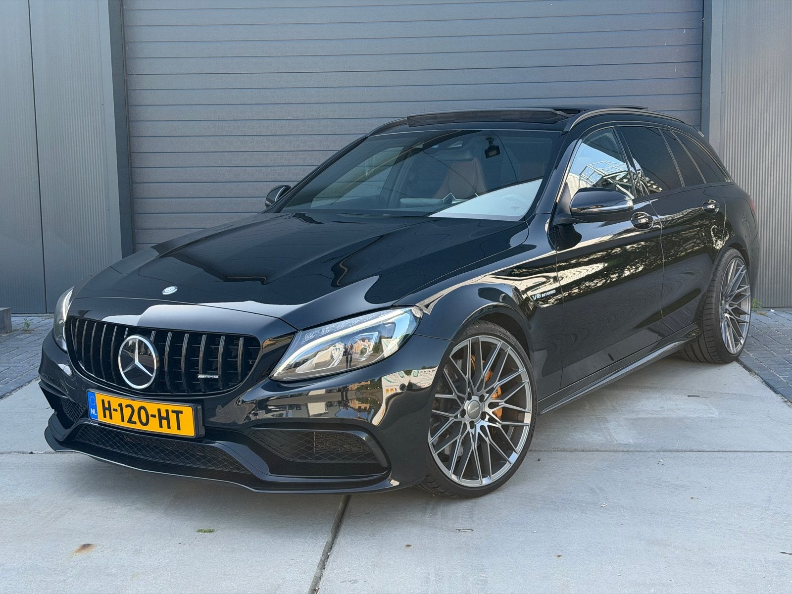 Mercedes C63 AMG Estate Milltek Pano, Auto's, Mercedes-Benz, Bedrijf, C-Klasse, ABS, Achteruitrijcamera, Adaptieve lichten, Adaptive Cruise Control