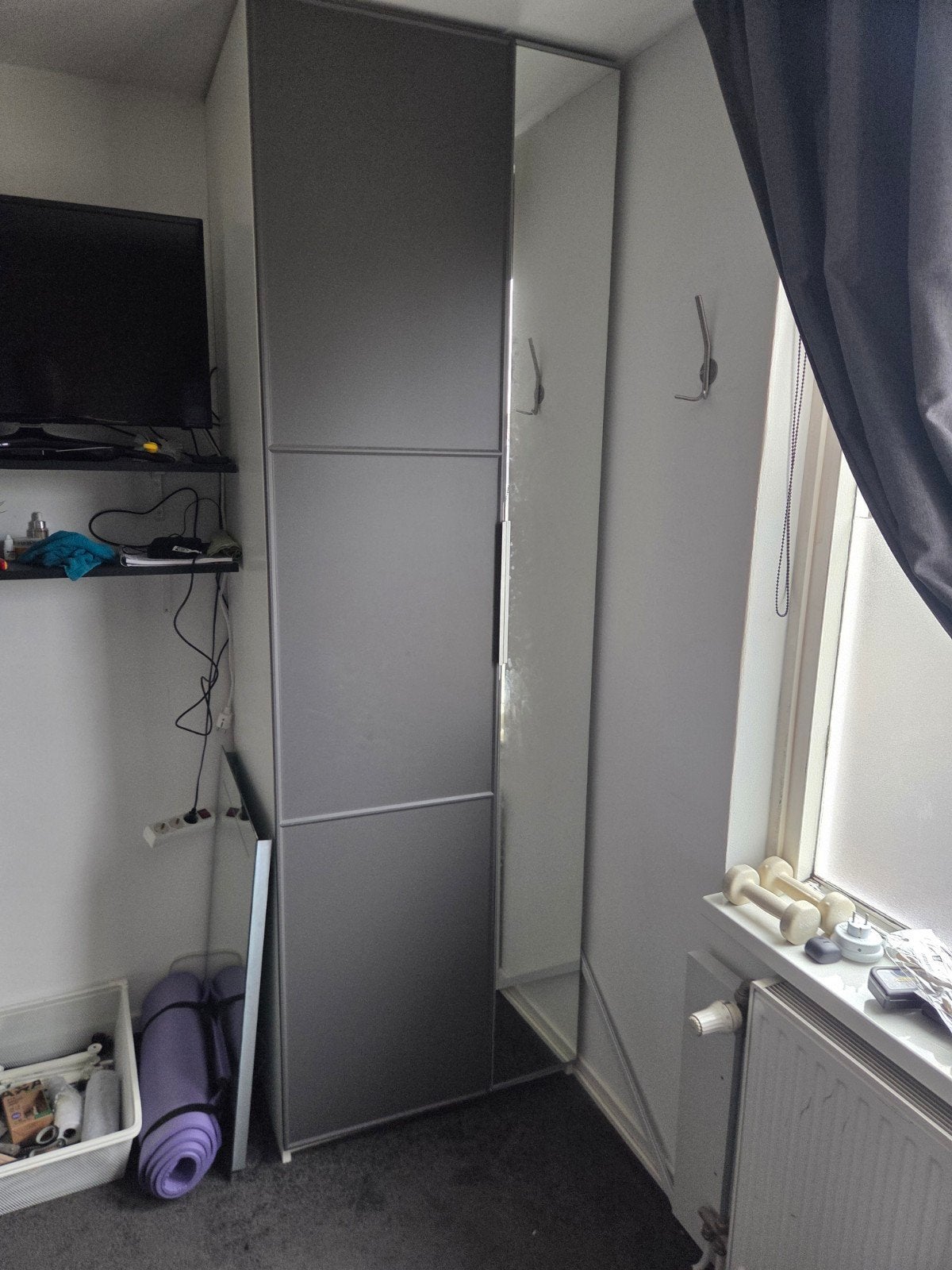 IKEA PAX spiegeldeur en deur, planken en lades, 200 cm of meer, Met lade(s), Ophalen of Verzenden, Zo goed als nieuw