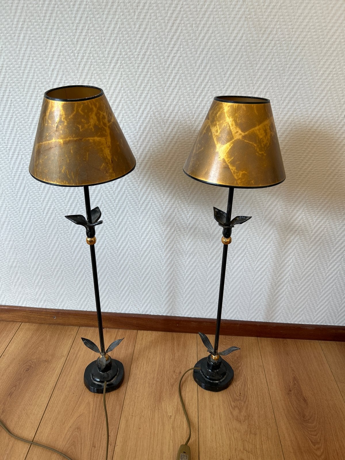 Set van 2 vintage lampen in Hollywood Regency-stijl, Ophalen