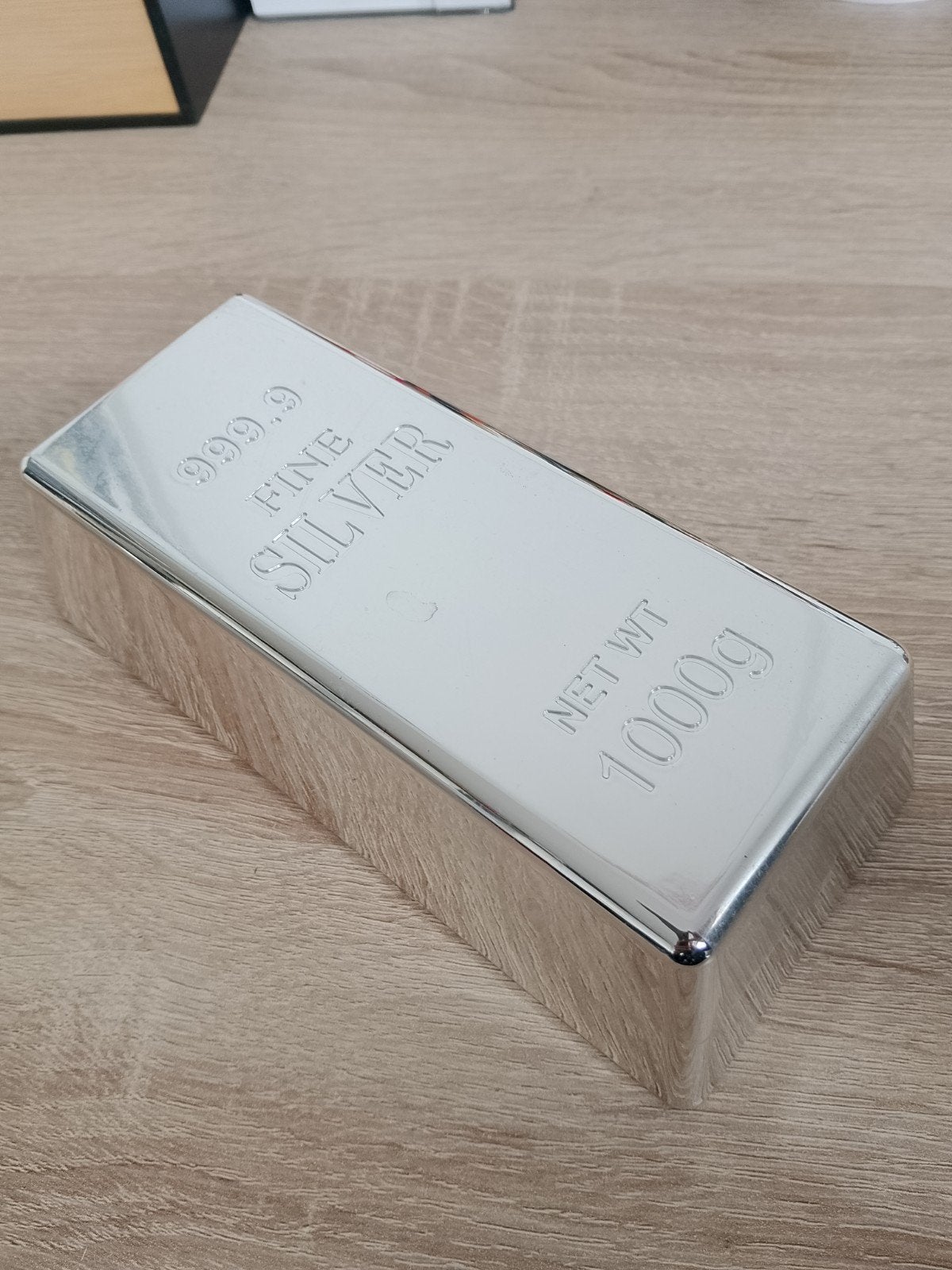 Zilveren staaf 1000g 999.9 Fine Silver decoratie, Nieuw, Ophalen of Verzenden, Zilver, Metaal