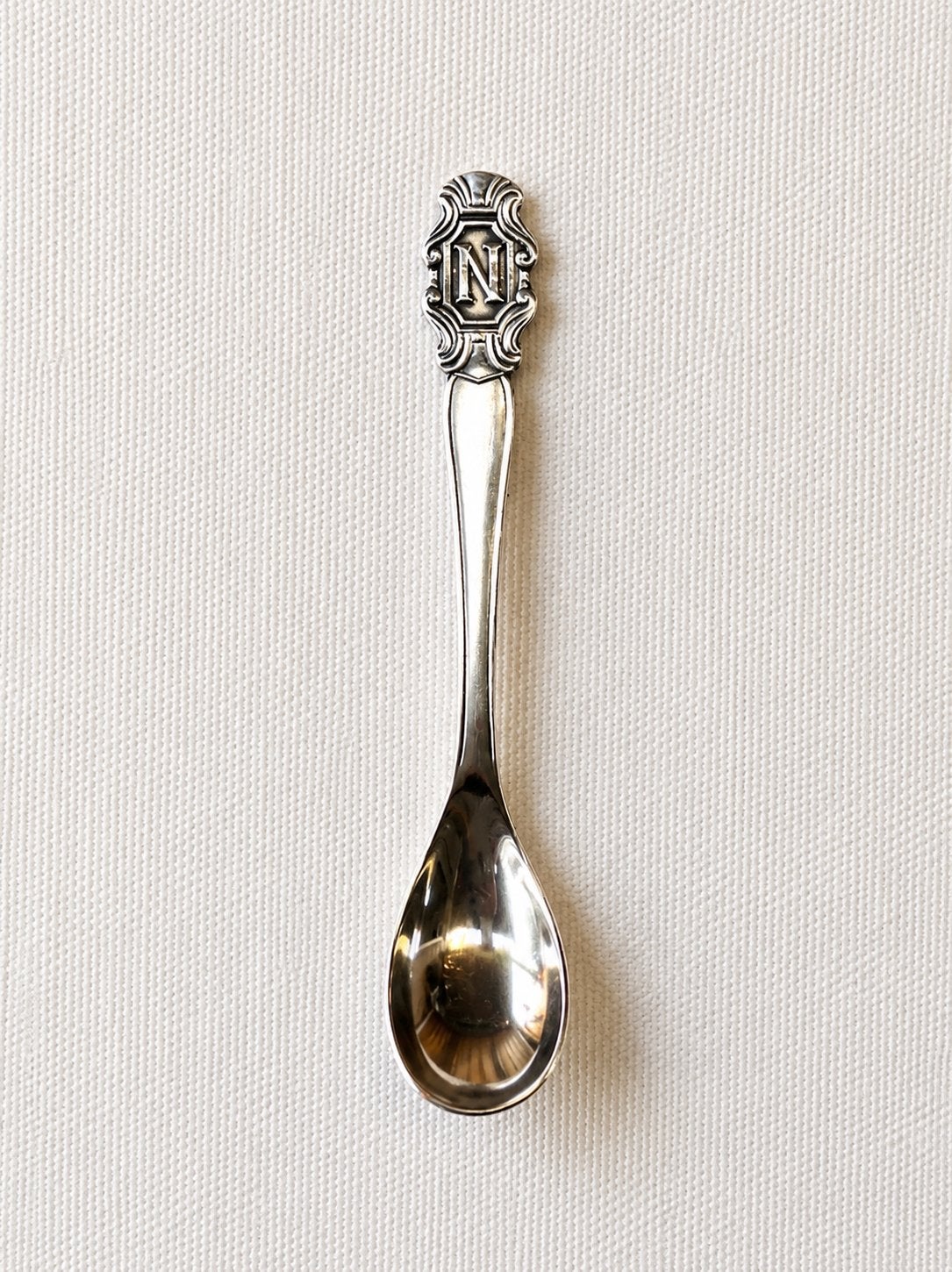 Verzilverd Gero Letterlepeltje – N – Georg Nilsson Model 635, Verzenden