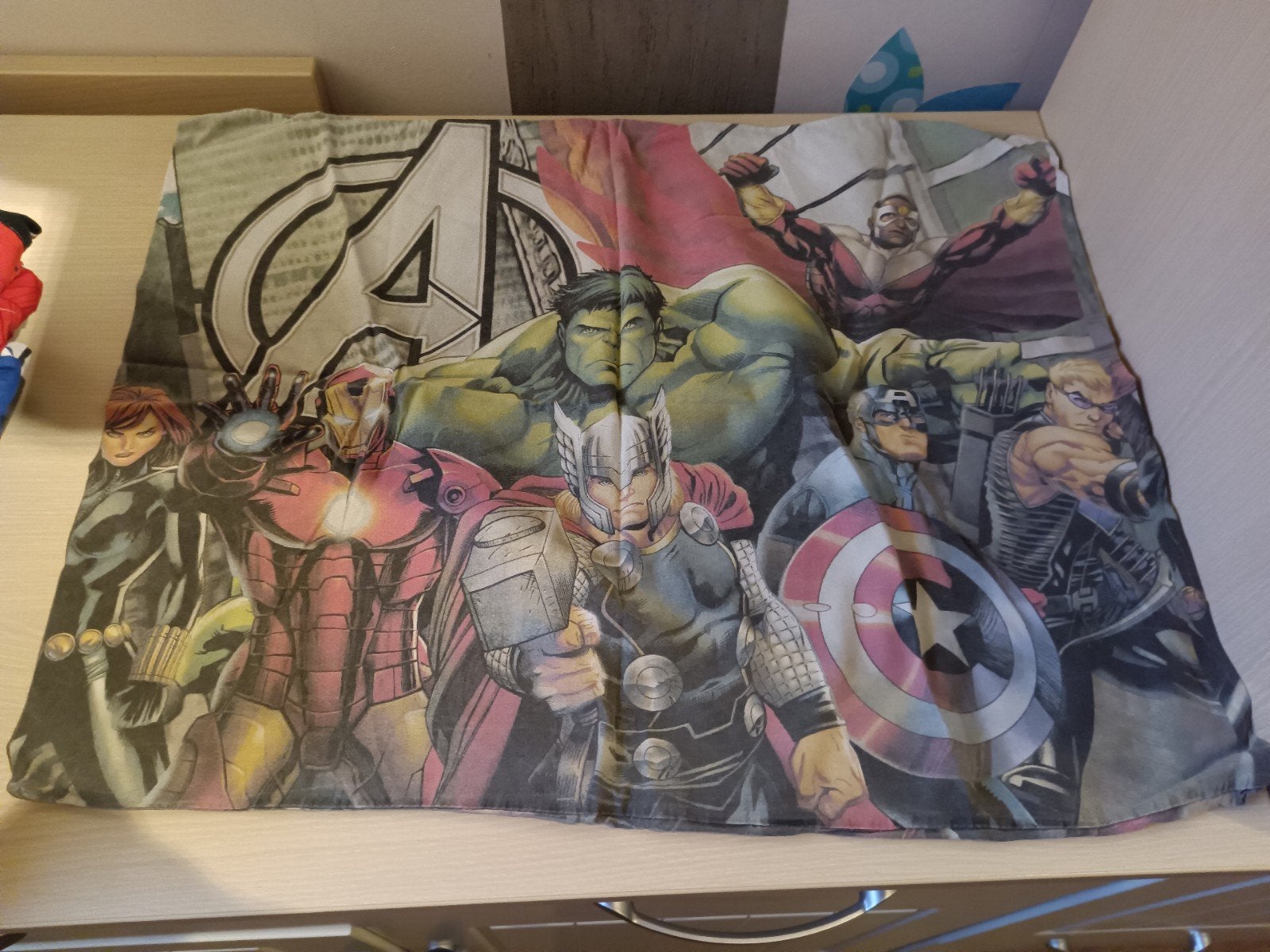 Avengers 1-persoons dekbedovertrek, Gebruikt, Meerkleurig, Ophalen of Verzenden, Jongetje