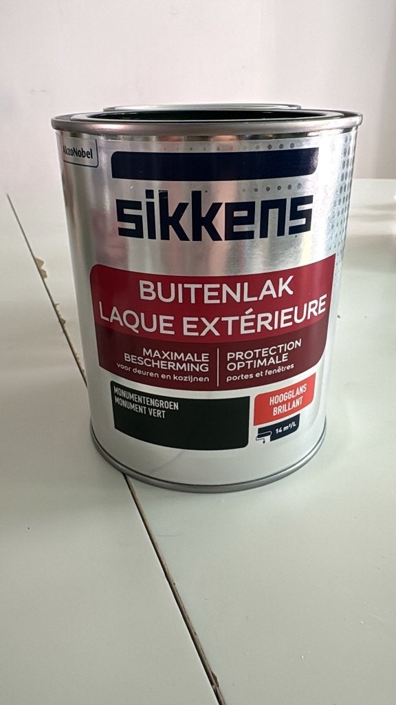 750ml Sikkens monumentengroen buitenlak, Ophalen, Nieuw, Wit, Lak