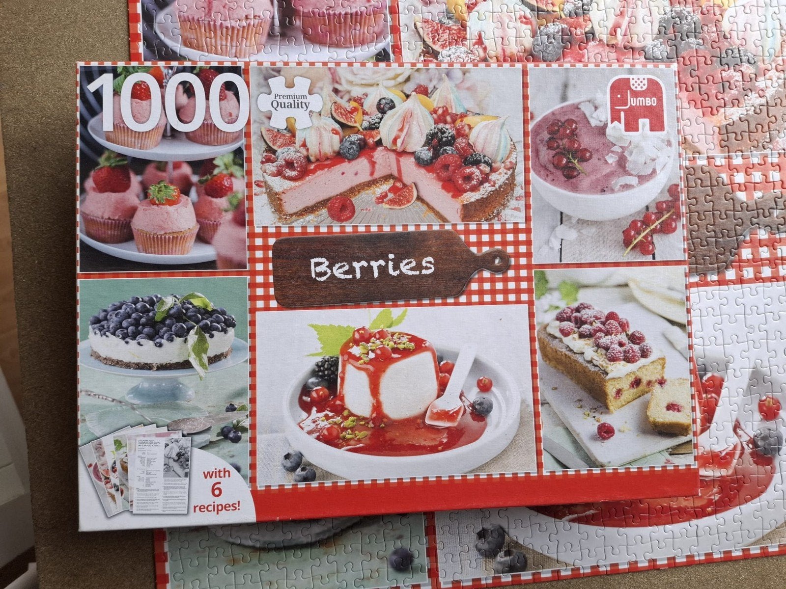 Jumbo Premium Quality Puzzel 1000 Stukjes Berries, Ophalen of Verzenden, 500 t/m 1500 stukjes, Zo goed als nieuw, Legpuzzel
