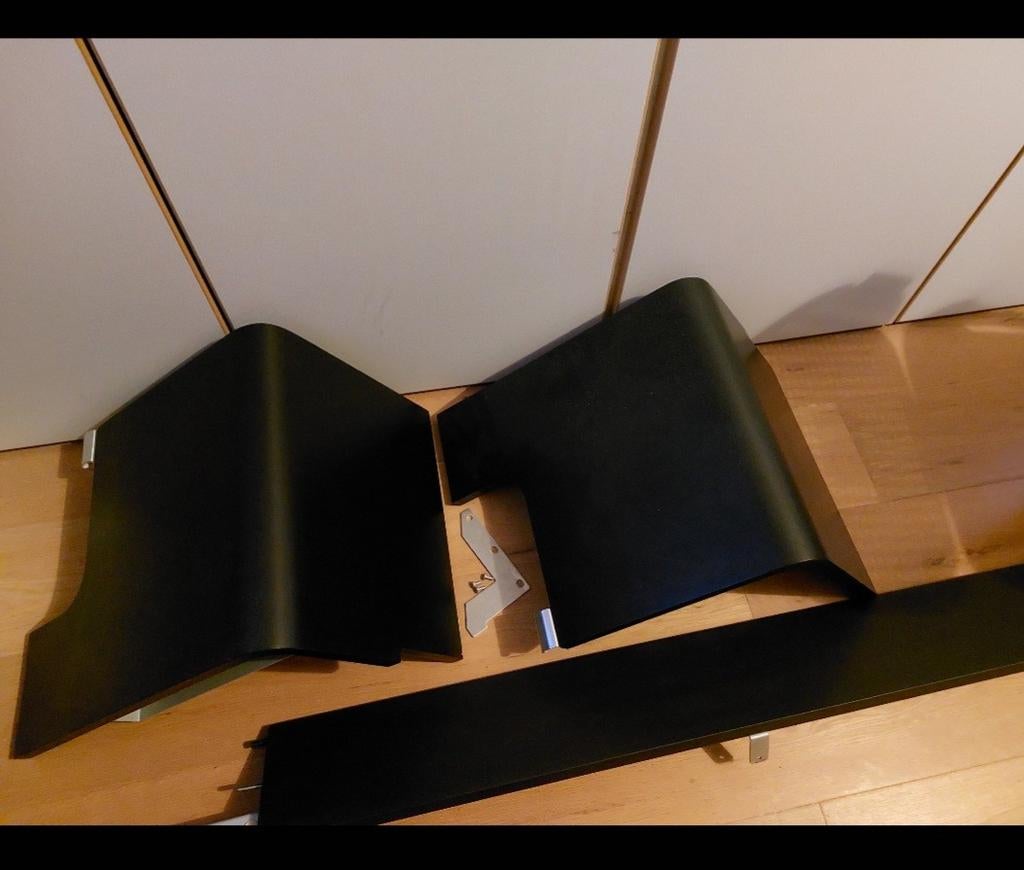 Auping Auronde aanhaak nachtkastjes zwart 140 bed, Gebruikt, Minder dan 45 cm, Ophalen of Verzenden, Minder dan 55 cm