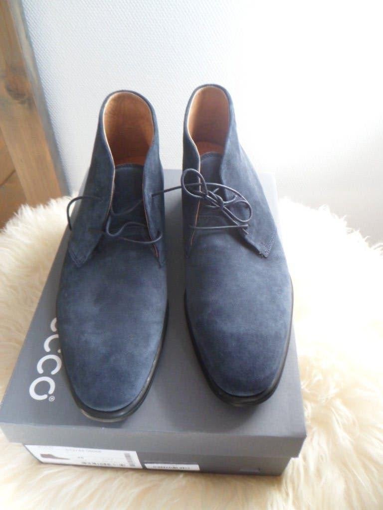 Ecco herenschoenen suède donkerblauw NIEUW mt 46, Ecco, Blauw, Nieuw, Ophalen of Verzenden