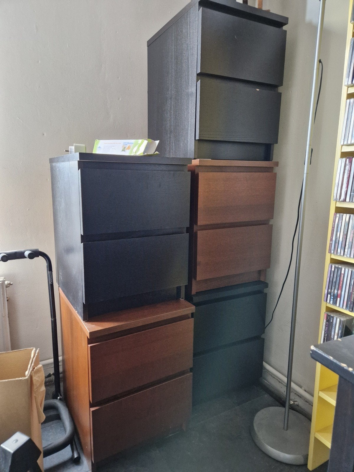 Malm ladekasten - Nog 1 beschikbaar (zwart), Ophalen, Minder dan 50 cm, Gebruikt, 1 of 2 laden