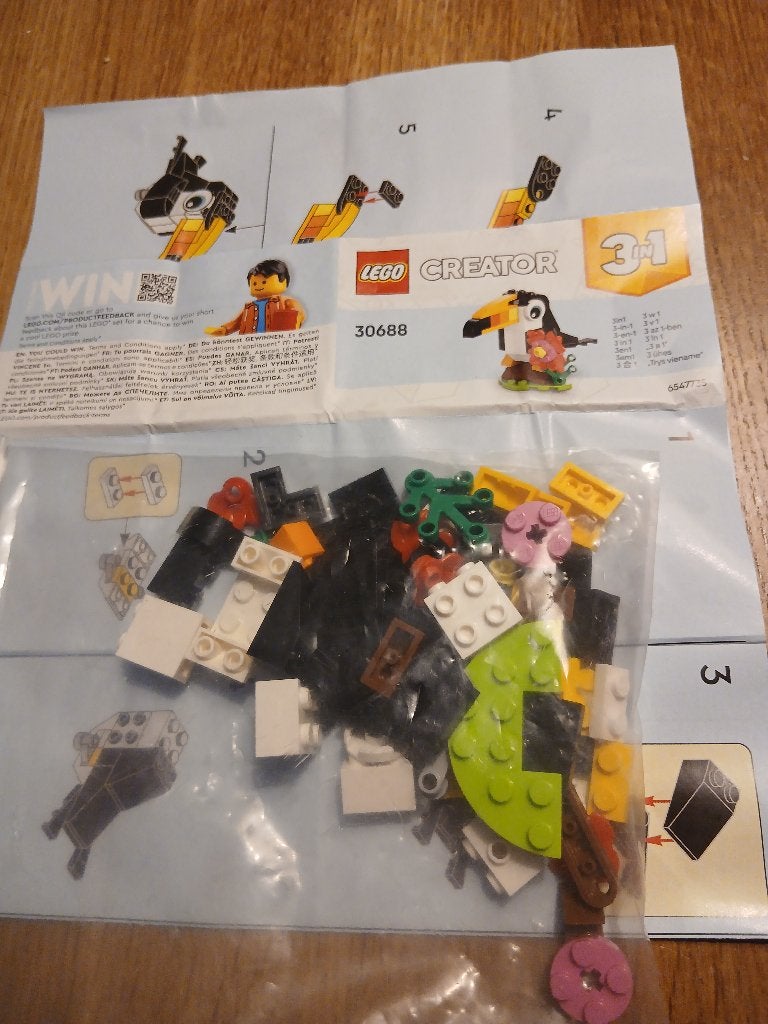 Lego creator 30688 Toekan, Gebruikt, Lego, Ophalen of Verzenden, Compleet