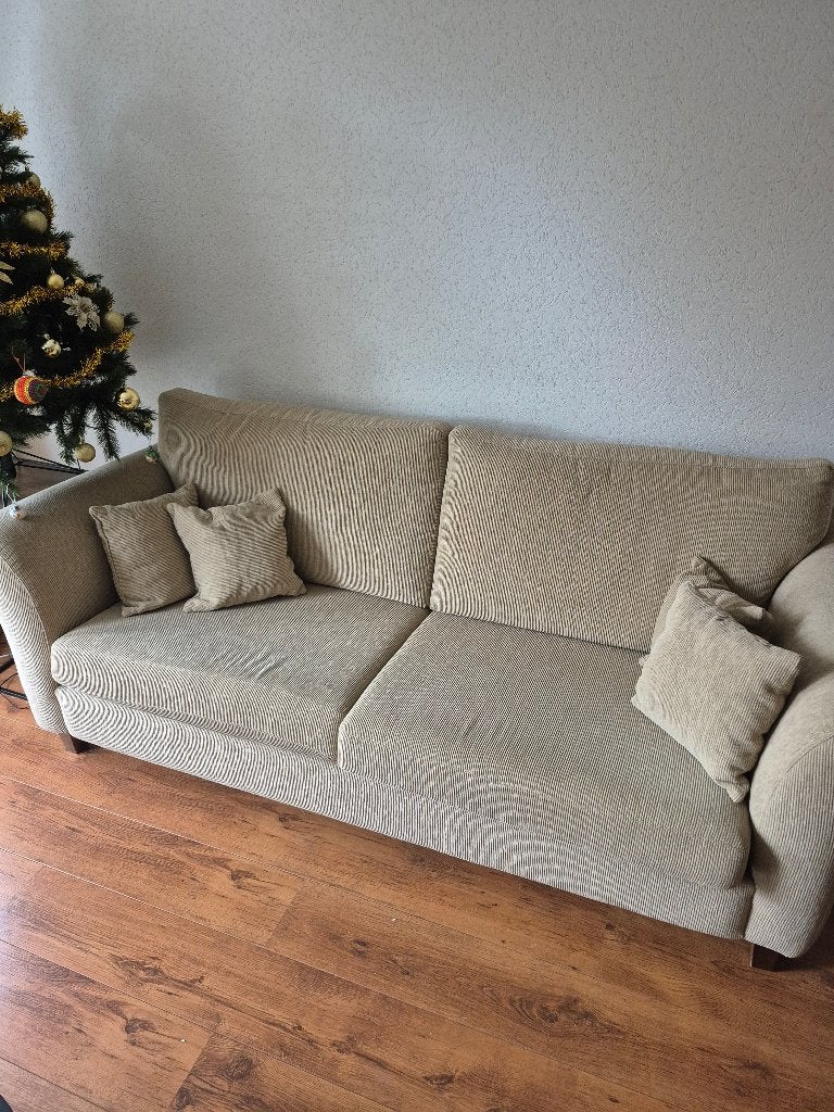 Bank beige, Huis en Inrichting, Ophalen, Gebruikt, Minder dan 75 cm, 150 tot 200 cm