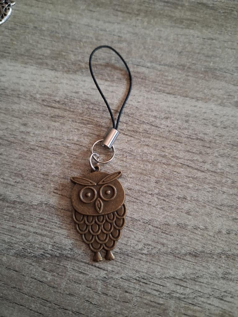 Leuke uilen hanger, Ophalen of Verzenden, Zo goed als nieuw, Zwart, Overige materialen