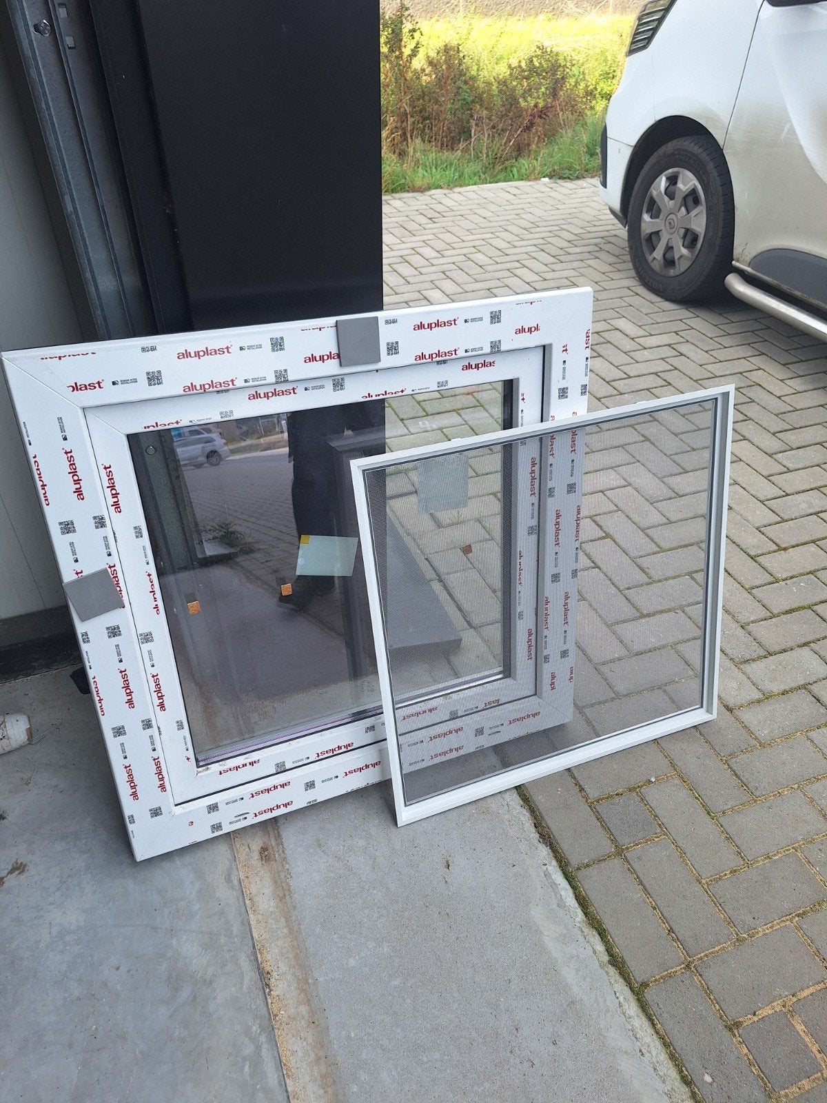 Nieuw Aluplast Gevelraam met Dubbelglas en Hor, Ophalen, Gevelraam of Ruit, 80 tot 120 cm, 80 tot 120 cm