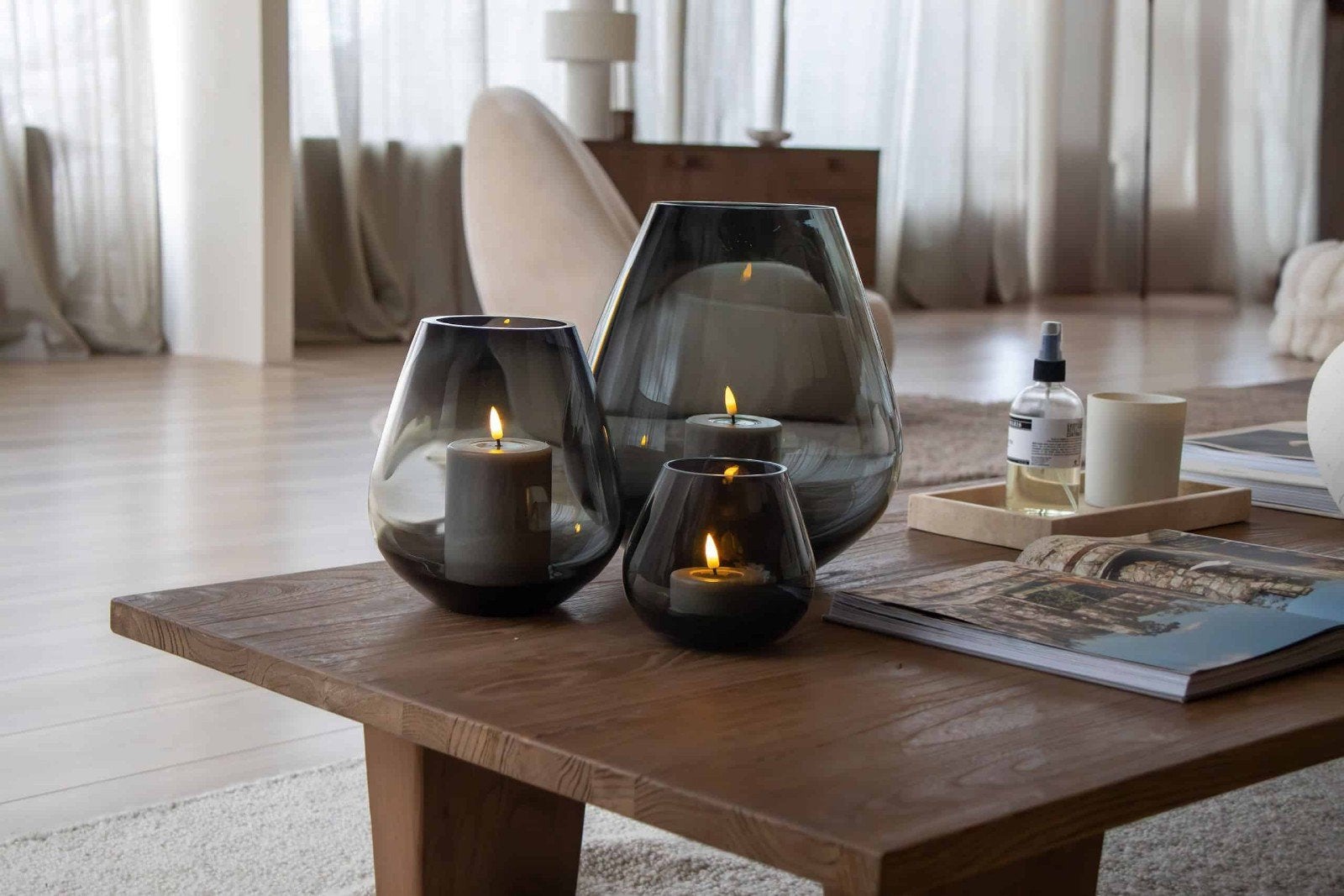 Grote set | Vaas Pear | Tasman | Smokey Black, Ophalen