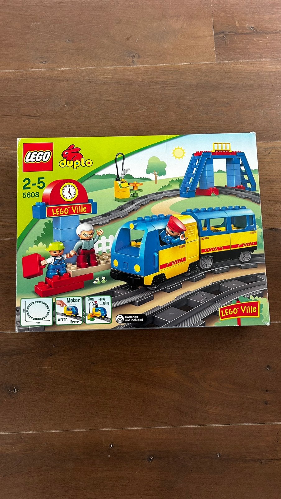 LEGO DUPLO 5608 Elektrische trein met rails en station, Ophalen, 10 tot 50 stukjes, Zo goed als nieuw