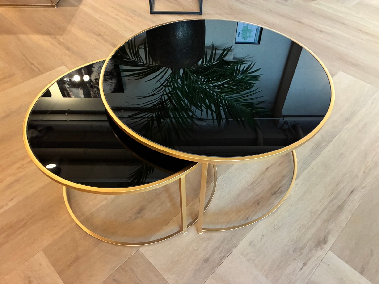 Prachtige set ronde salontafels, Huis en Inrichting, Ophalen, Rond, 50 tot 100 cm, 5 – 50
