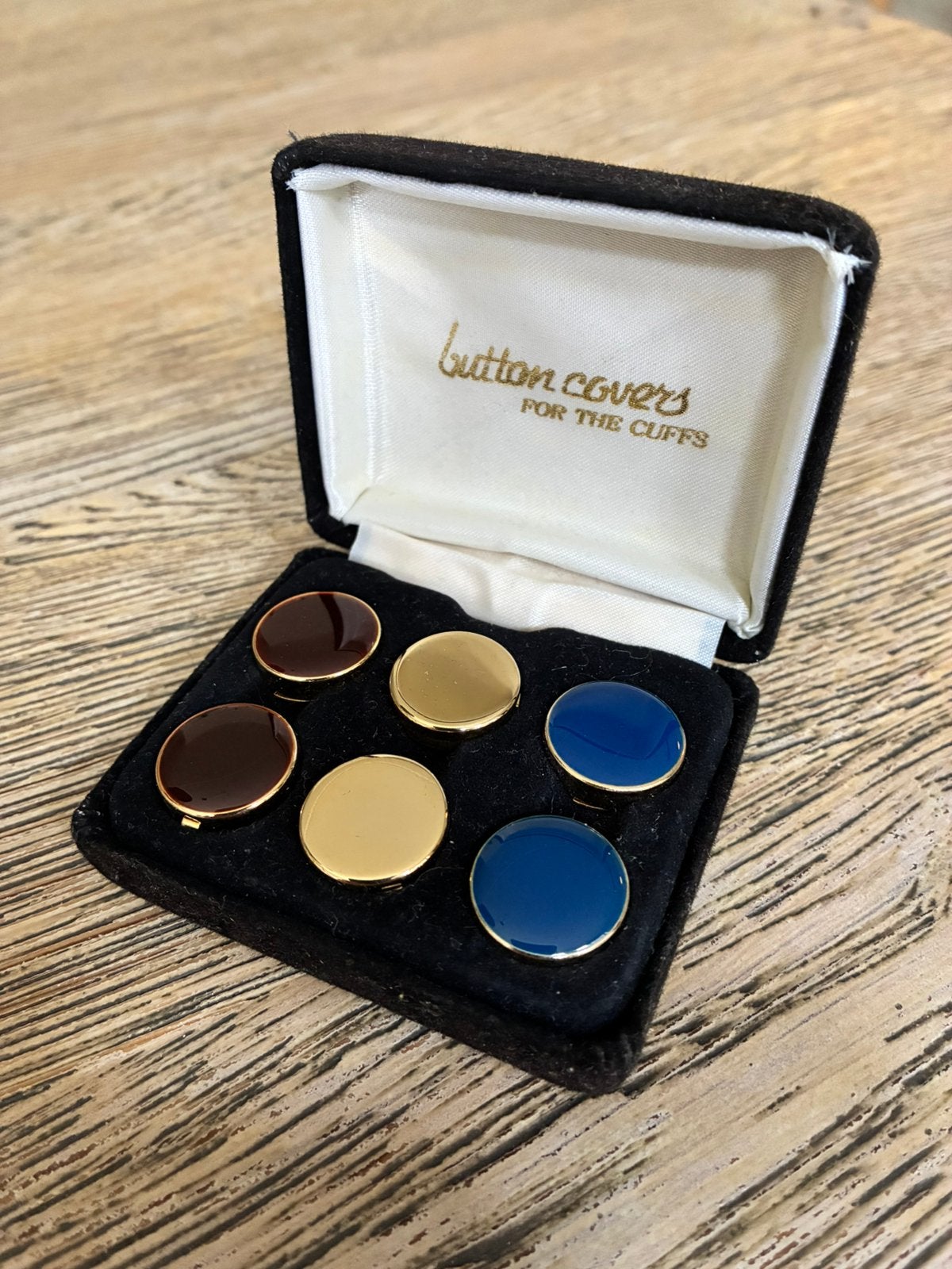 Vintage button covers / (manchet)knoopcovers – 3 paar, Kleding | Heren, Ophalen of Verzenden, Zo goed als nieuw
