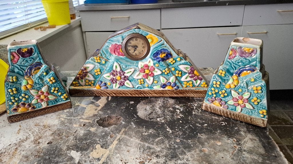 Te koop een kaststel, klokje moet gerepareed worden., Huis en Inrichting, Ophalen, Zichtbaar uurwerk, Overige merken, Klassiek