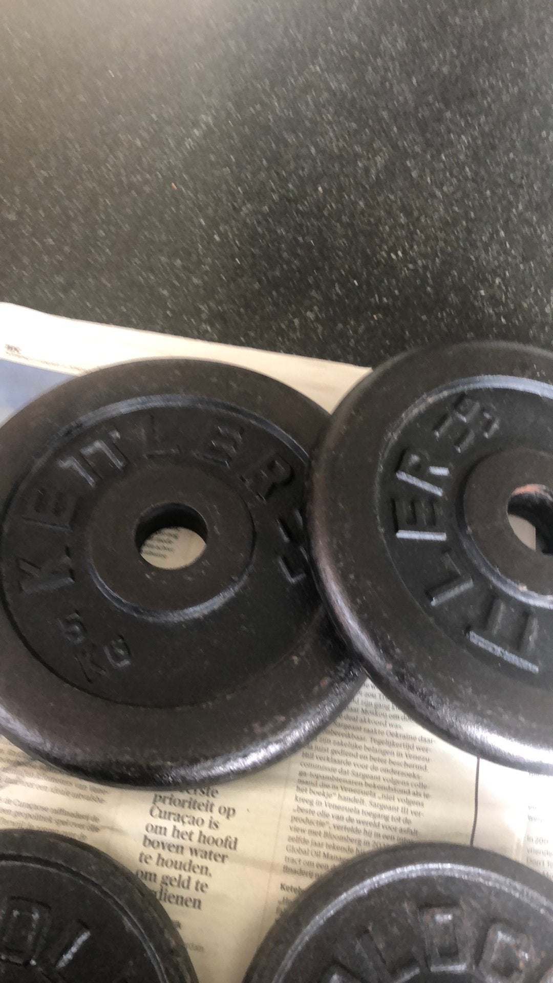 Kettler halter schijven 5 kg, Sport en Fitness, Fitnessmaterialen, Ophalen, Zo goed als nieuw
