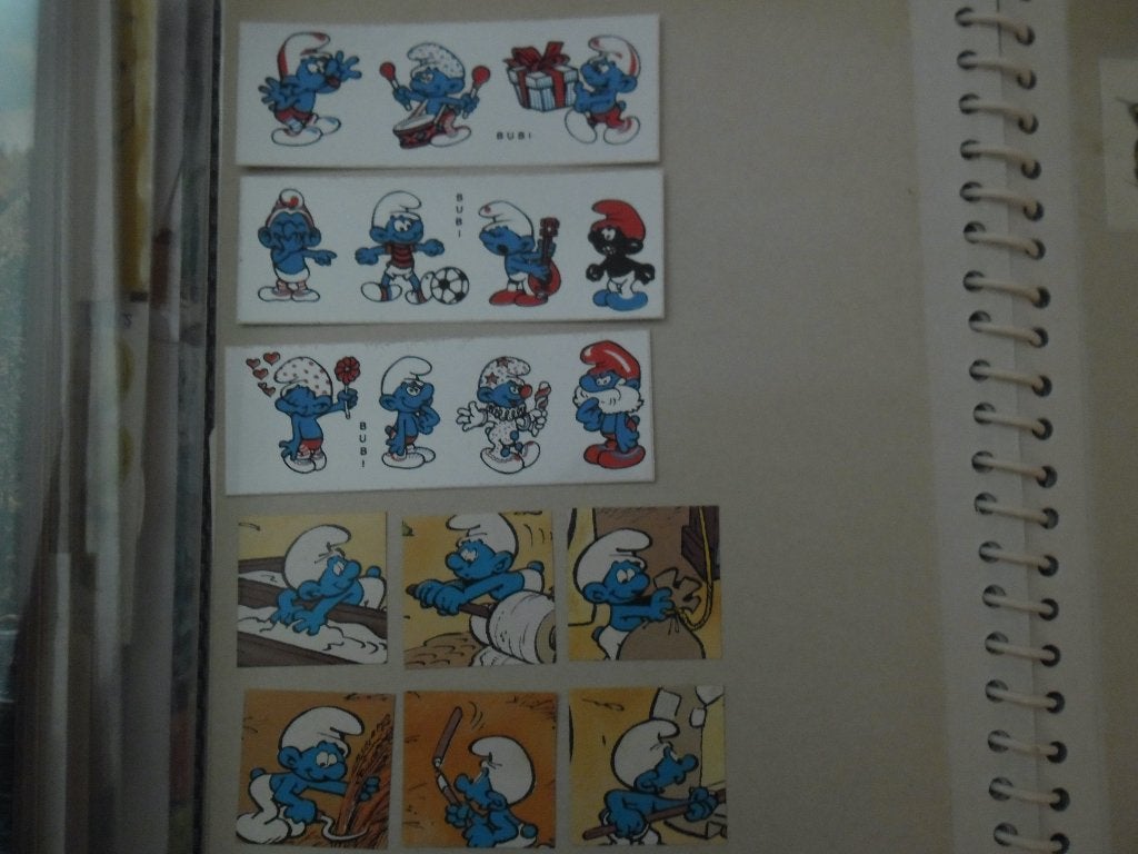 Vintage Smurfen stickers, Ophalen of Verzenden, Nieuw, Strip of Tekenfilm