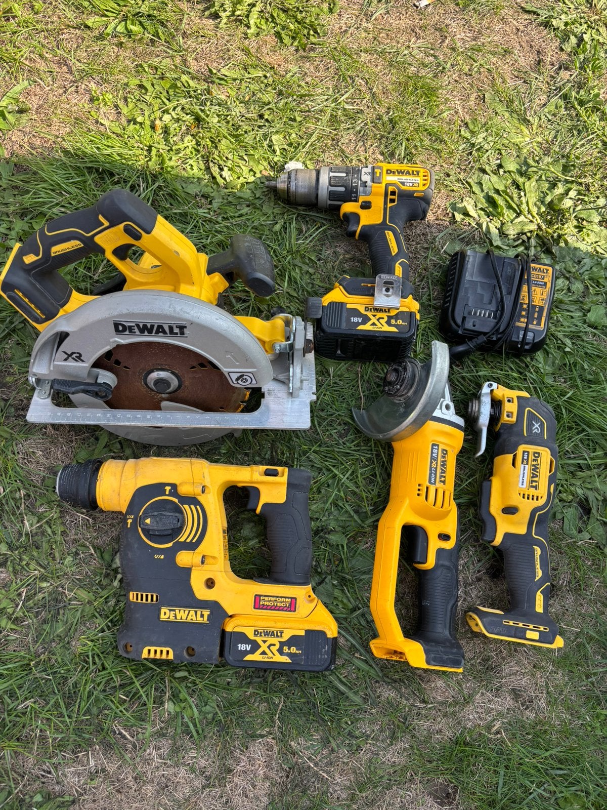 Dewalt set, Doe-het-zelf en Verbouw, Cirkelzaag, Ophalen of Verzenden, Zo goed als nieuw, 30 tot 70 mm