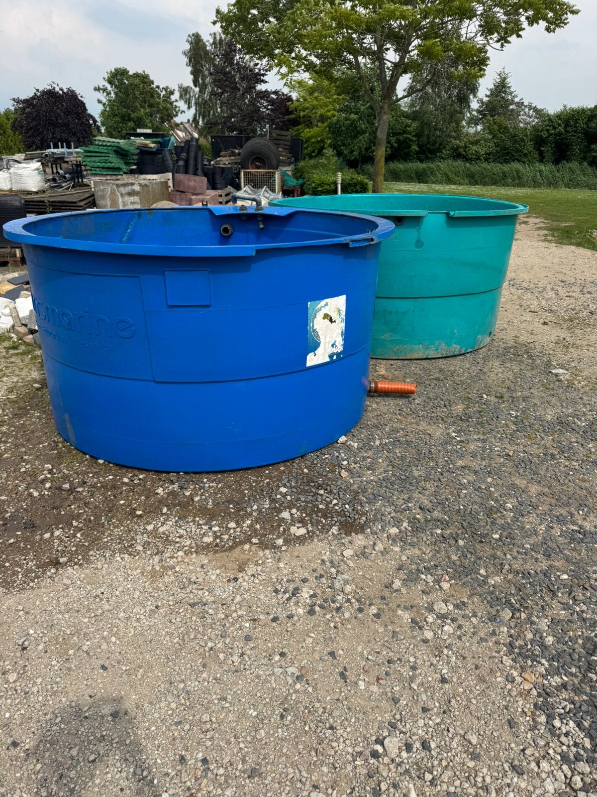 Ronde vijverbakken hdpe en polyester, Tuin en Terras, Ophalen of Verzenden, Zo goed als nieuw