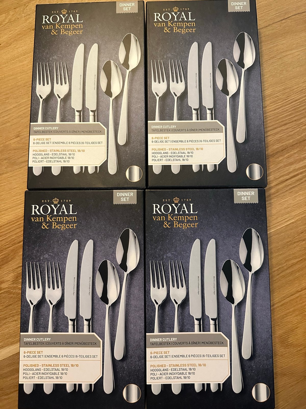 Royal van Kempen & Begeer Bestekset 24-delig RVS, Royal Van Kempen & Begeer, Bestekset, Overige typen, Nieuw